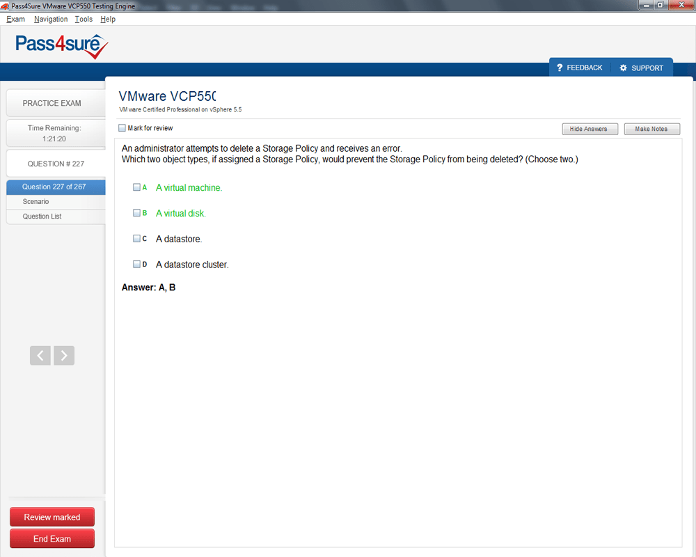 VMware VCP 550 Delta Exam VCP550D Passed! Surreal exam